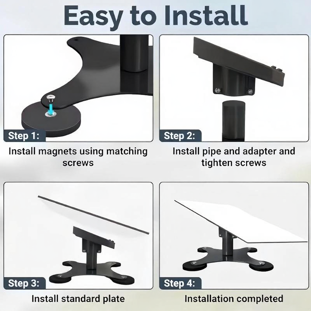No-Drill Magnetic Roof Mount for Starlink Gen 3 RV Car & Boat Use