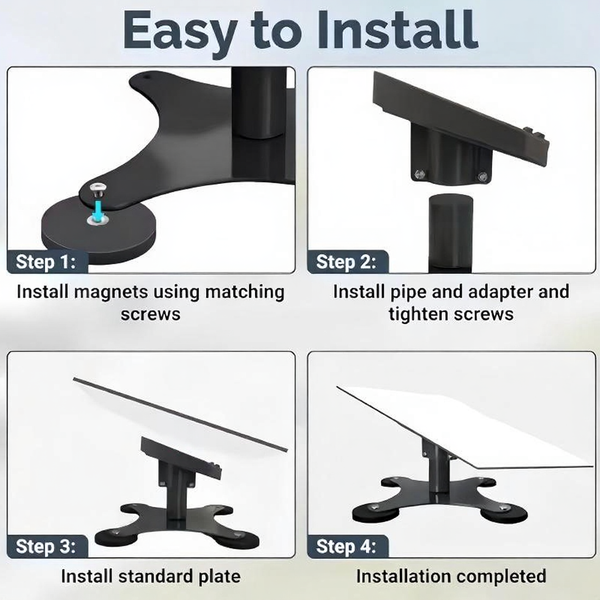 No-Drill Magnetic Roof Mount for Starlink Gen 3 RV Car & Boat Use