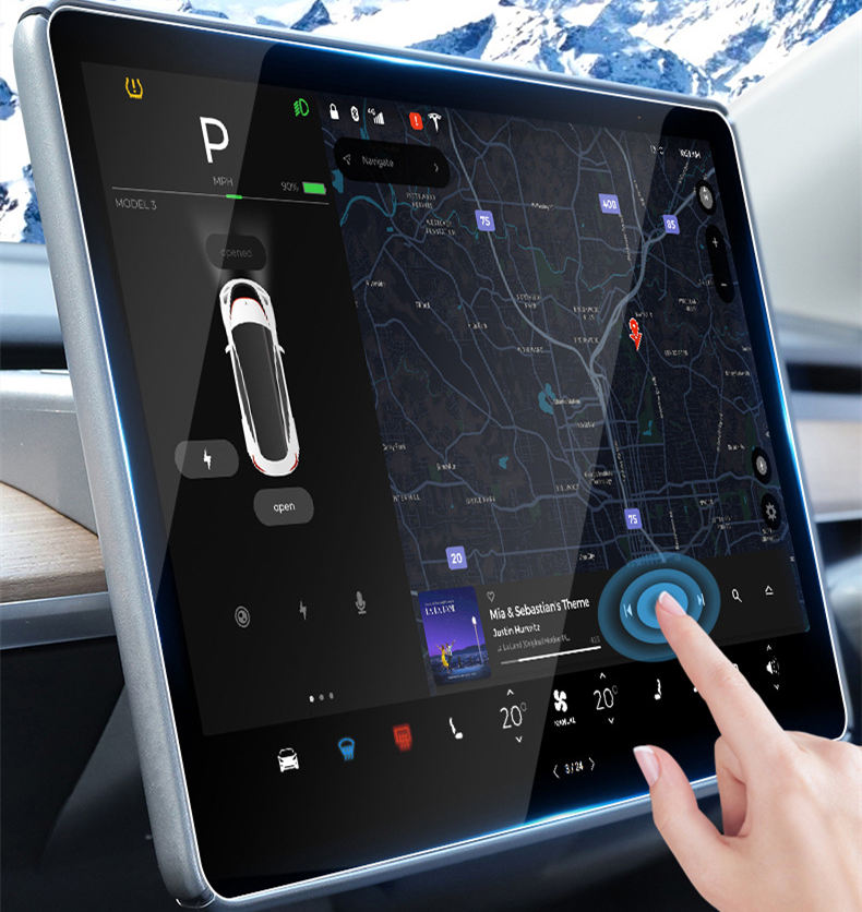 2pcs Blue Light Screen Protector for Tesla Model 3/Y