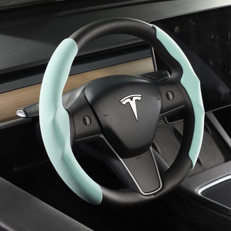 Steering Wheel Cover for Tesla Model 3/Y (2 Piece Kit)