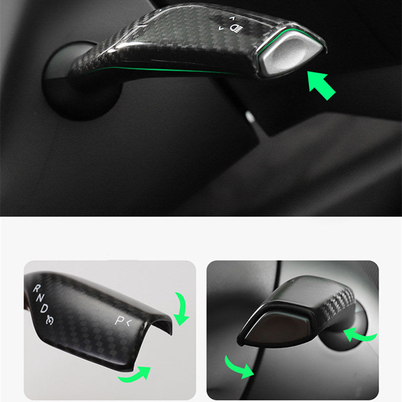 Carbon Fiber Wiper and Drive Shift Switch Cover for Tesla Model 3/Y