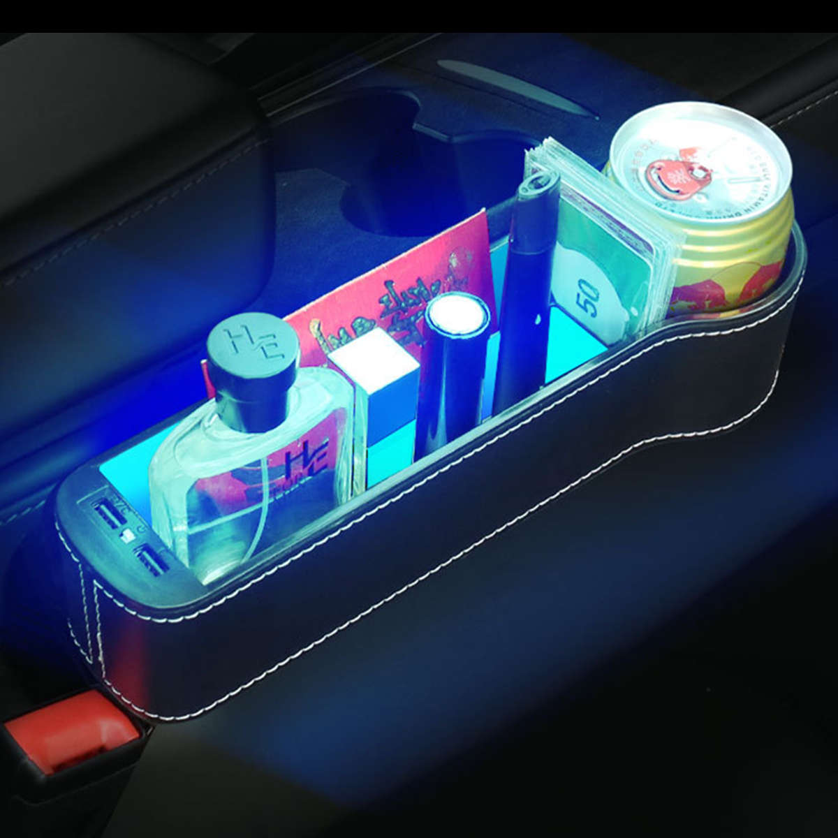 LED Seat Seam Storage Box for Tesla Model 3/Y Secondary image
