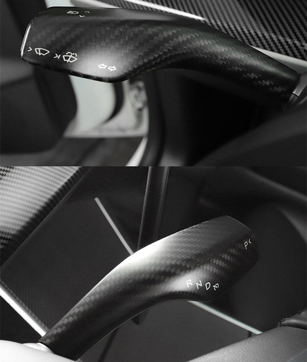 Carbon Fiber Wiper and Drive Shift Switch Cover for Tesla Model 3/Y