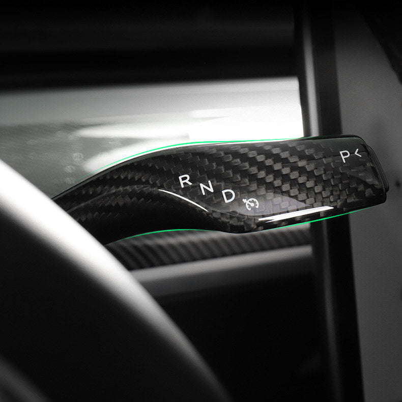 Carbon Fiber Wiper and Drive Shift Switch Cover for Tesla Model 3/Y Secondary image