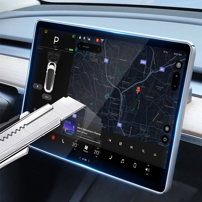 2pcs Blue Light Screen Protector for Tesla Model 3/Y Secondary image