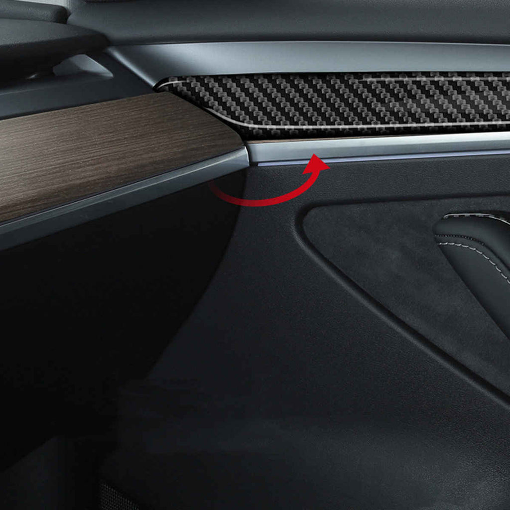 Door Trim for Tesla Model 3/Y - Real Molded Carbon Fiber
