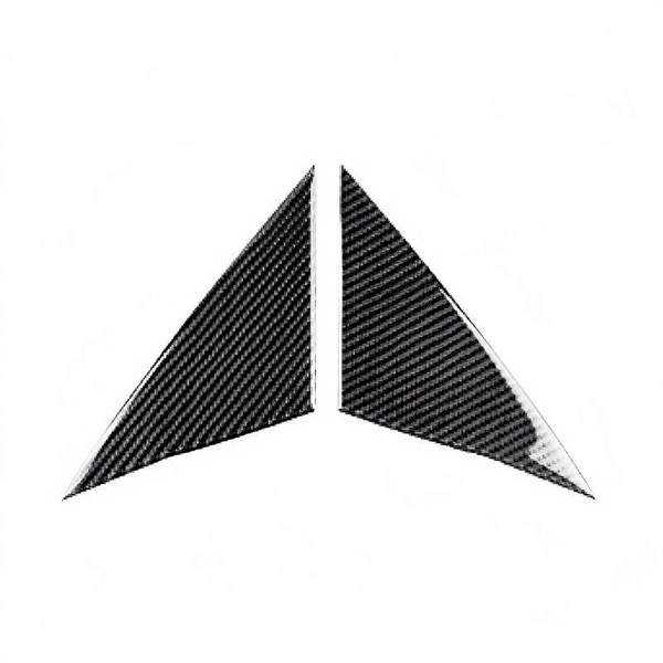 Real Carbon Fiber A-Pillar Triangle Window Cover Trim For Tesla Model Y