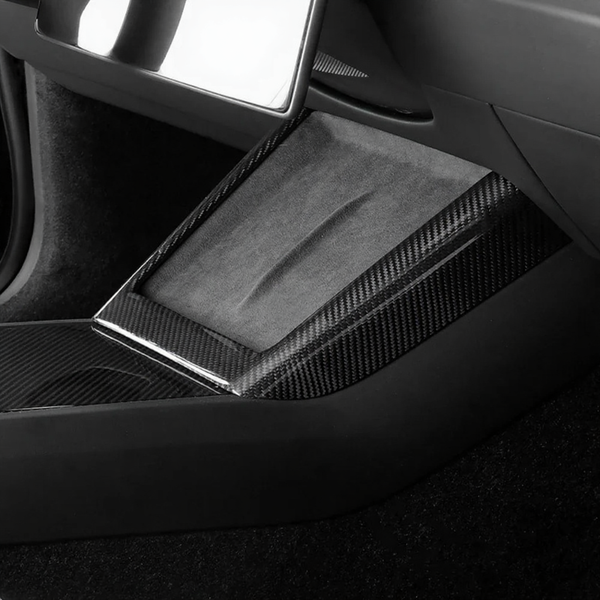 Real Carbon Fiber Center Console Charging Frame Cover for Tesla Model 3 Highland / Y Juniper