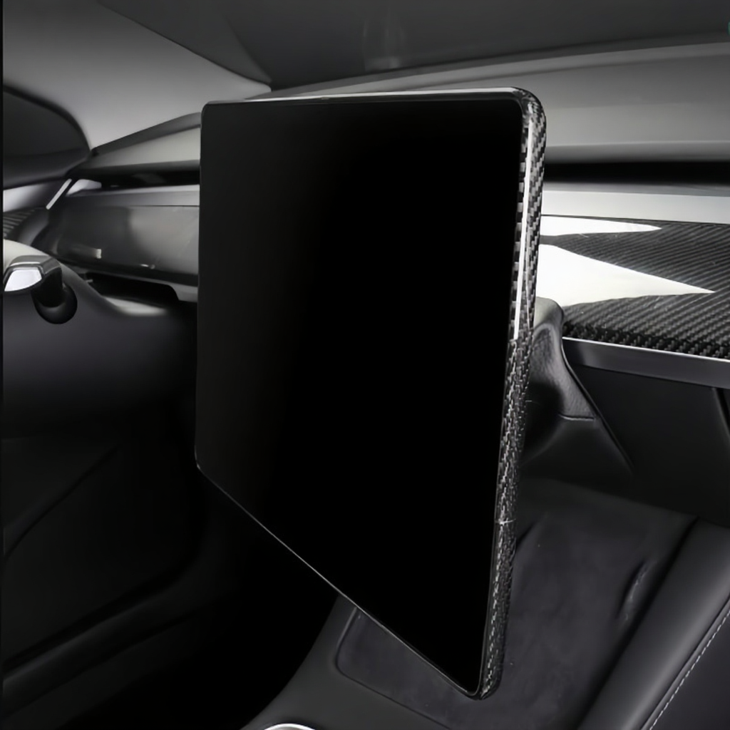 Real Carbon Fiber Center Control Screen Back Cover for Tesla Model 3/Y