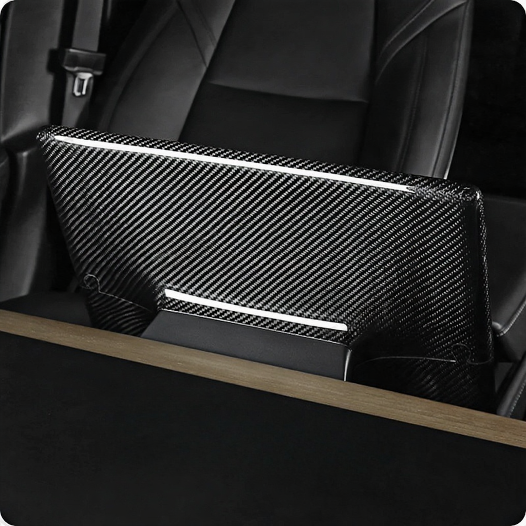 Real Carbon Fiber Center Control Screen Back Cover for Tesla Model 3/Y