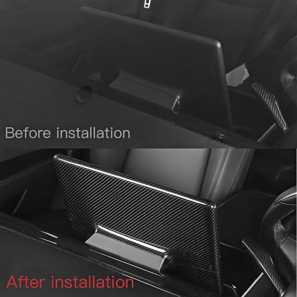 Real Carbon Fiber Center Control Screen Back Cover for Tesla Model 3/Y
