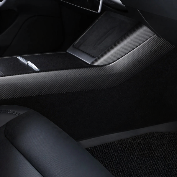 Real Carbon Fiber Console Side Panel Protector For Tesla Model Y Juniper