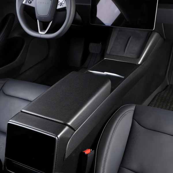 Real Carbon Fiber Console Side Panel Protector For Tesla Model Y Juniper