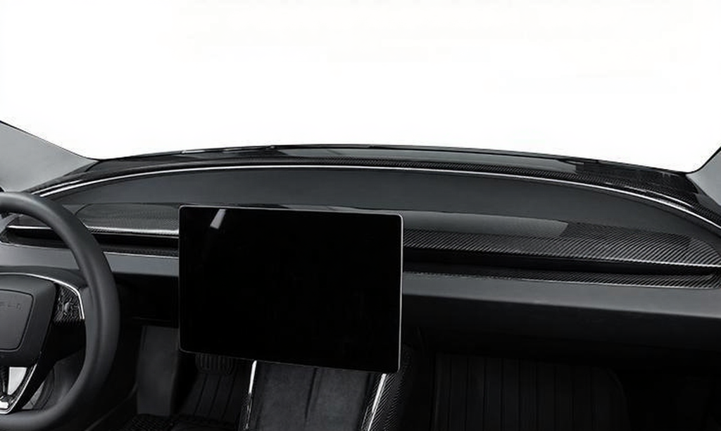 Real Carbon Fiber Dashboard Air Vent Overlay Kit For Tesla Model 3 Highland/Model Y Juniper
