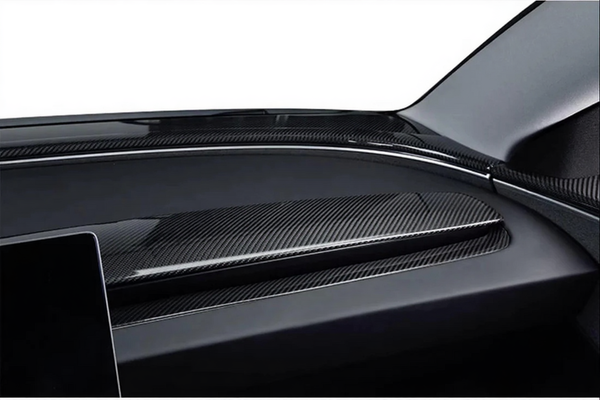 Real Carbon Fiber Dashboard Air Vent Overlay Kit For Tesla Model 3 Highland/Model Y Juniper