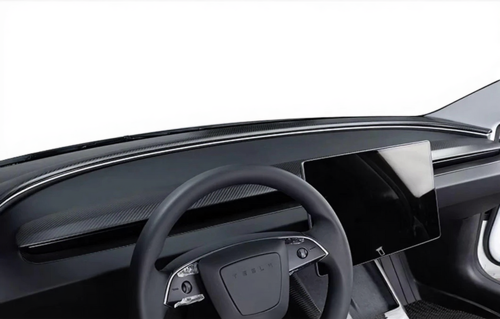 Real Carbon Fiber Dashboard Air Vent Overlay Kit For Tesla Model 3 Highland/Model Y Juniper