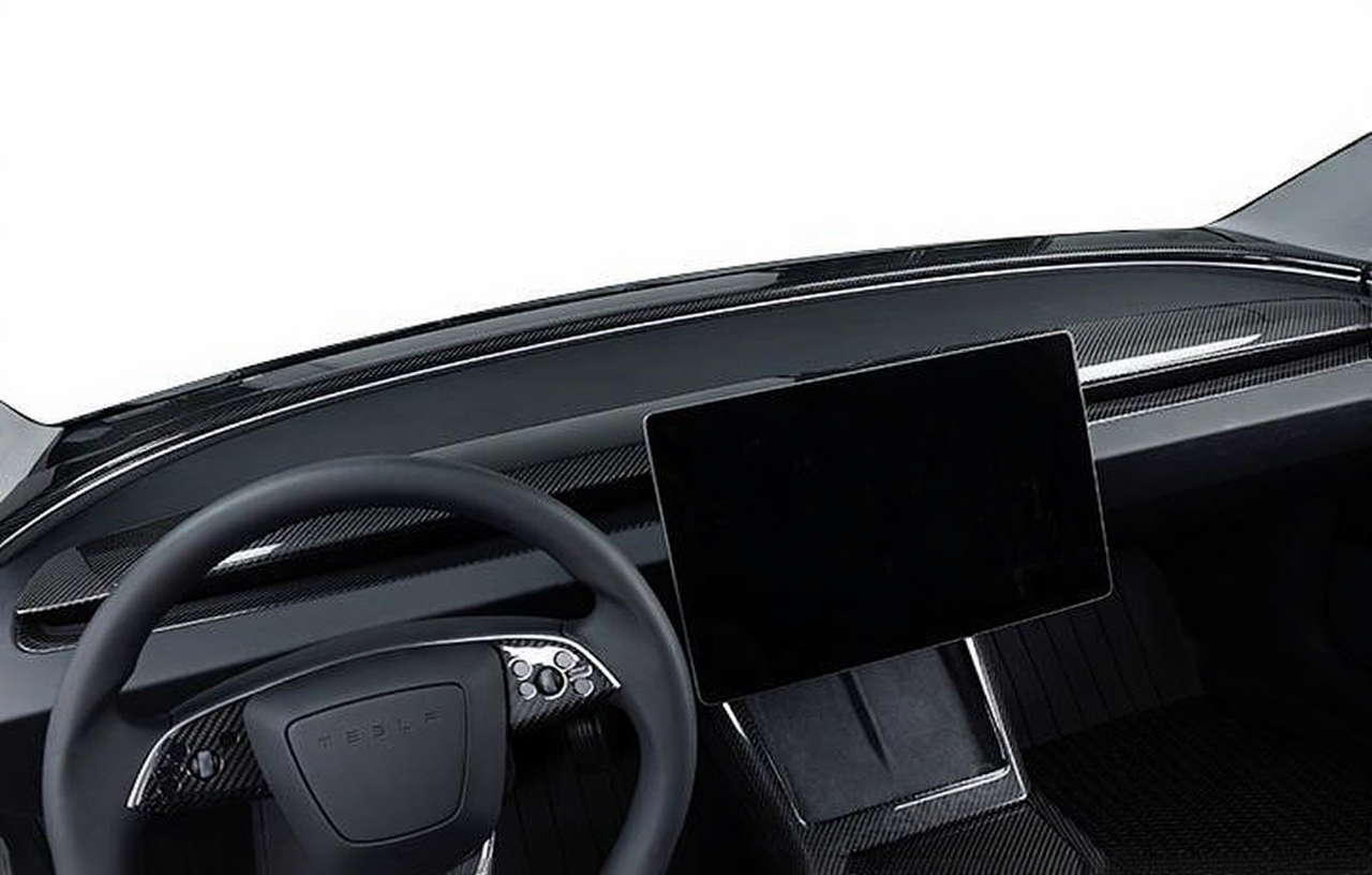 Real Carbon Fiber Dashboard Air Vent Overlay Kit For Tesla Model 3 Highland/Model Y Juniper