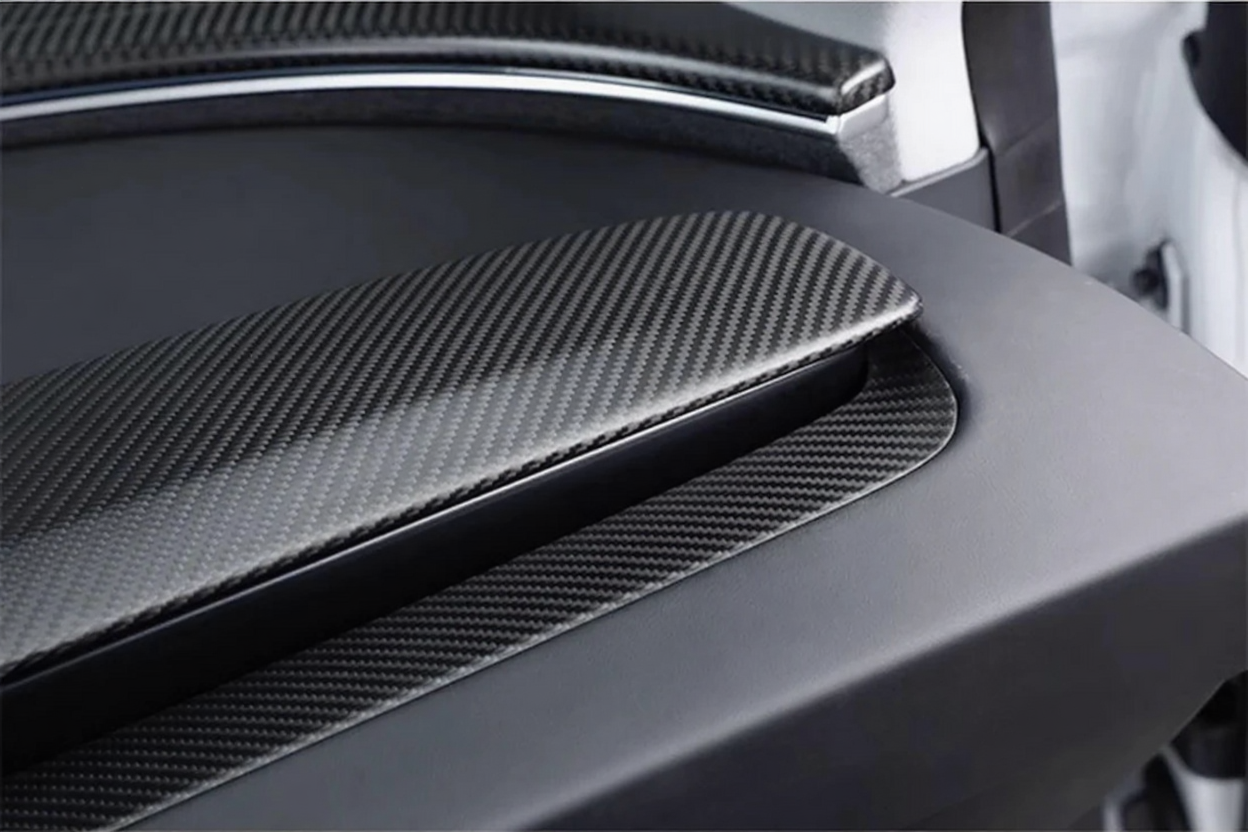Real Carbon Fiber Dashboard Air Vent Overlay Kit For Tesla Model 3 Highland/Model Y Juniper