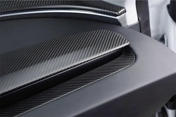 Real Carbon Fiber Dashboard Air Vent Overlay Kit For Tesla Model 3 Highland/Model Y Juniper