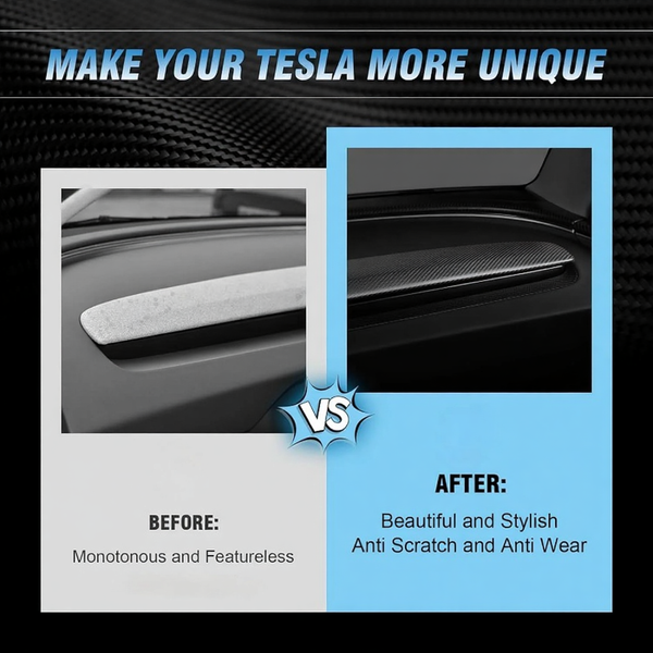 Real Carbon Fiber Dashboard Air Vent Overlay Kit For Tesla Model 3 Highland/Model Y Juniper
