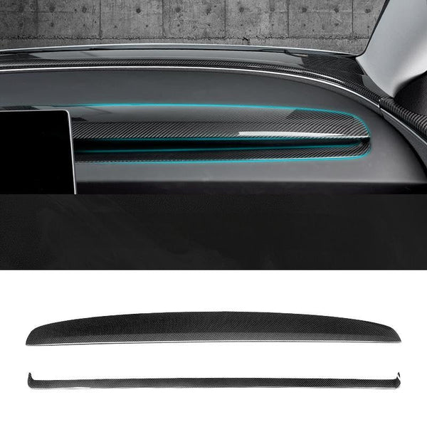 Real Carbon Fiber Dashboard Air Vent Overlay Kit For Tesla Model 3 Highland/Model Y Juniper