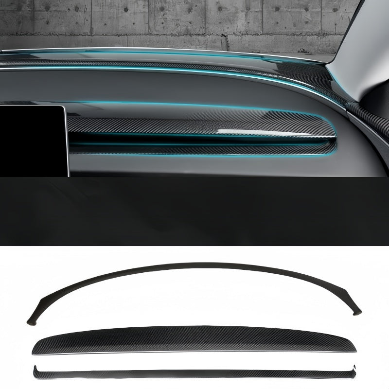 Real Carbon Fiber Dashboard Air Vent Overlay Kit For Tesla Model 3 Highland/Model Y Juniper Secondary image