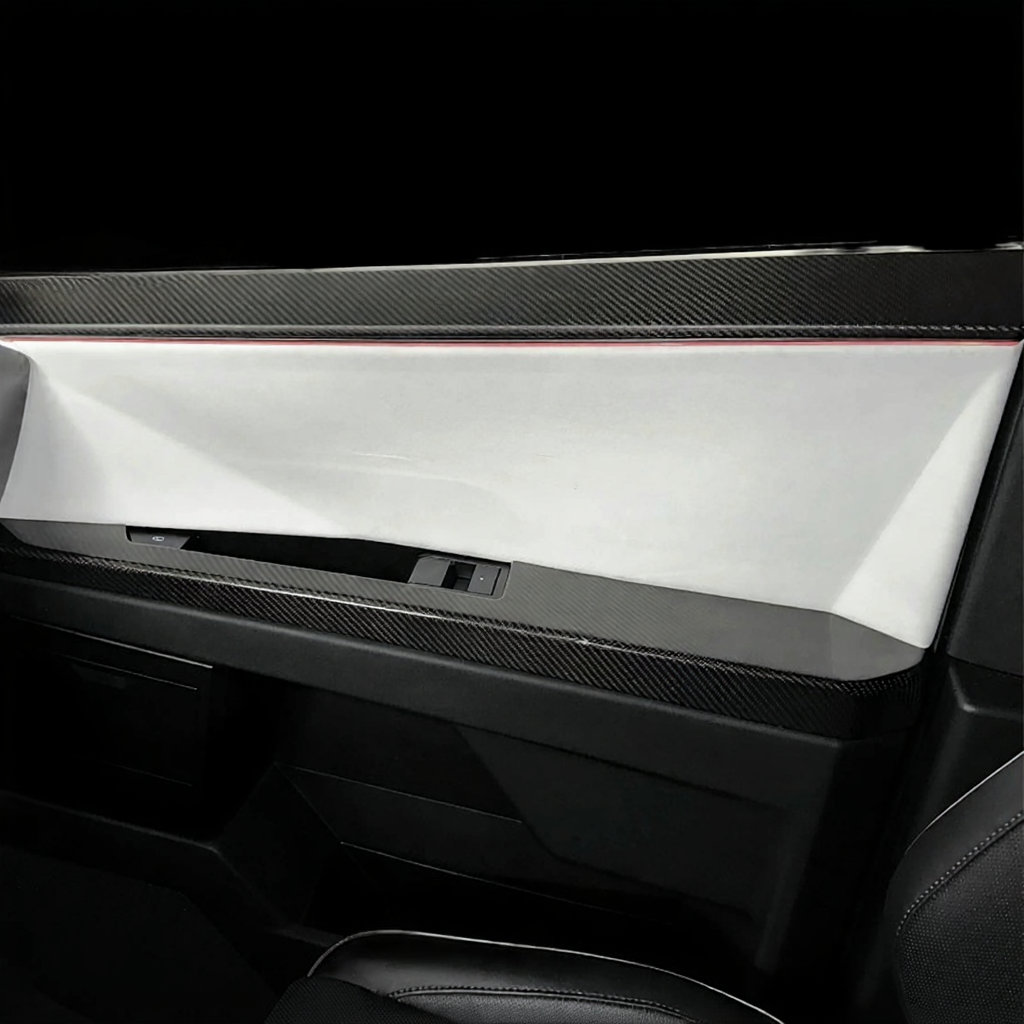 Real Carbon Fiber Door Armrest Covers for Tesla Cybertruck