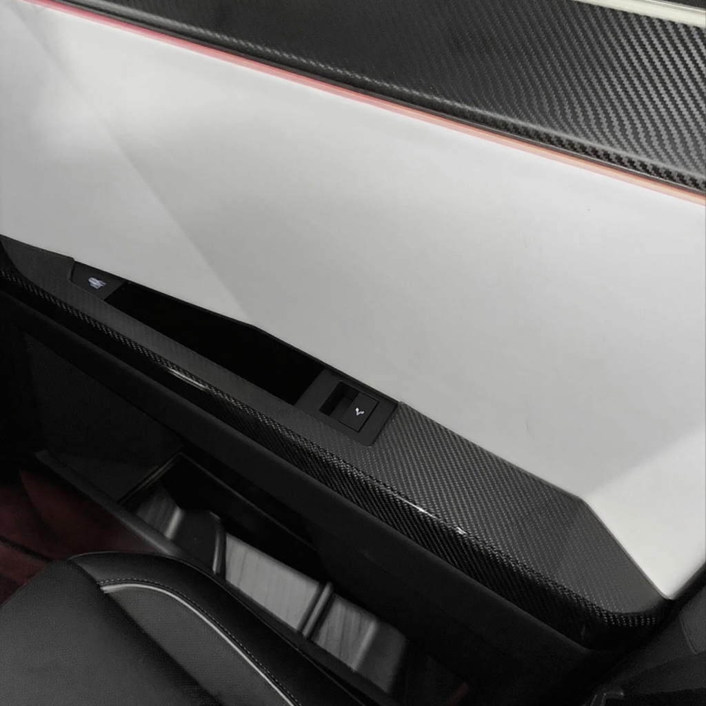 Real Carbon Fiber Door Armrest Covers for Tesla Cybertruck