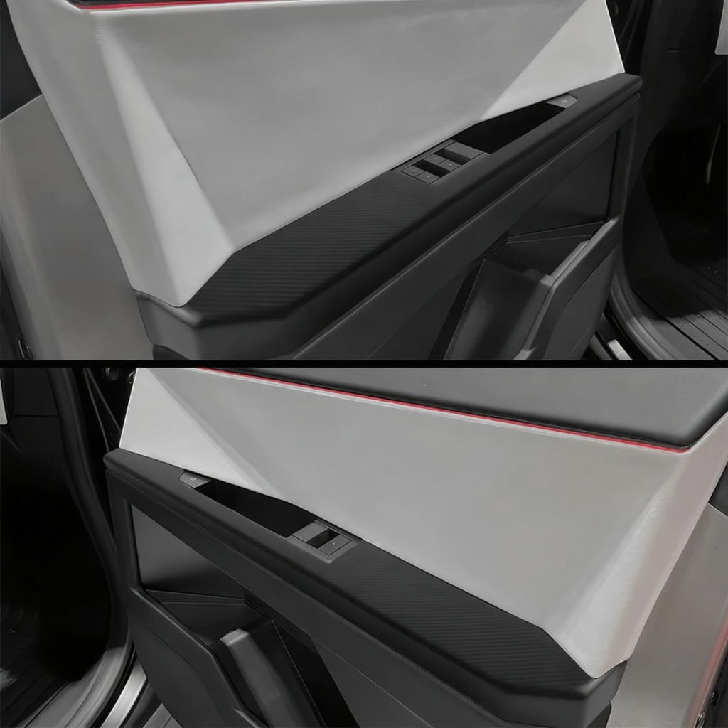 Real Carbon Fiber Door Armrest Covers for Tesla Cybertruck