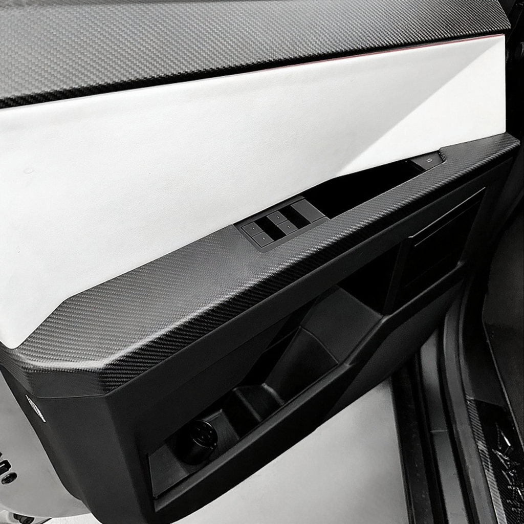 Real Carbon Fiber Door Armrest Covers for Tesla Cybertruck