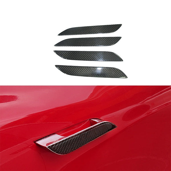 Real Carbon Fiber Door Handle Trim for Tesla Model S