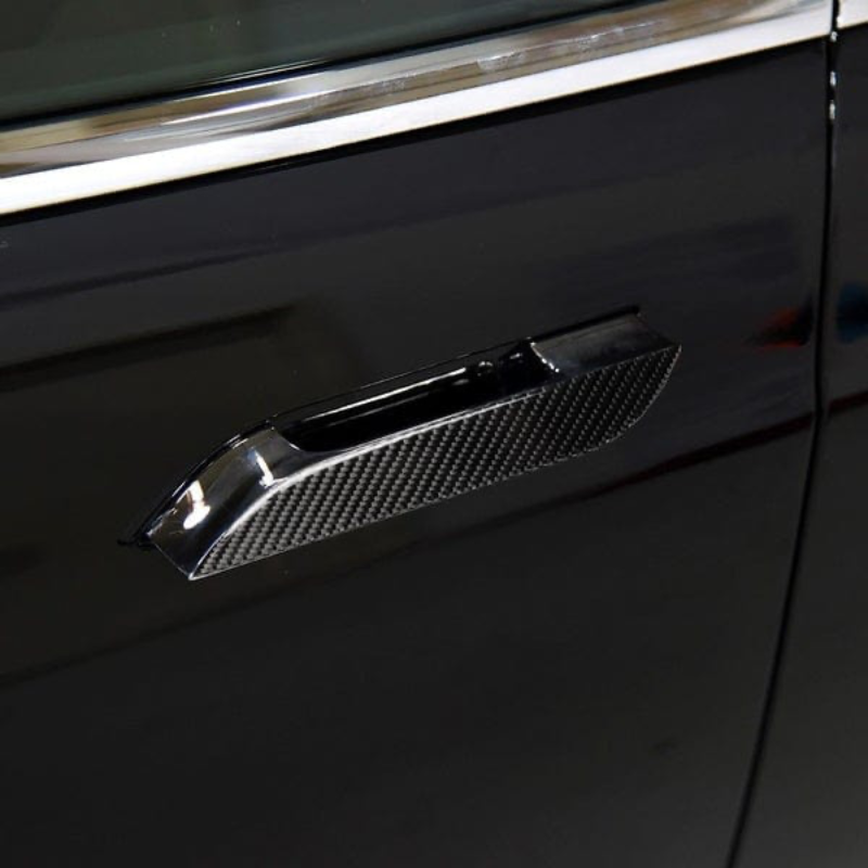 Real Carbon Fiber Door Handle Trim for Tesla Model S Main image