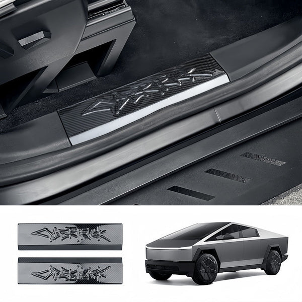 Real Carbon Fiber Door Sill Protection for Tesla Cybertruck