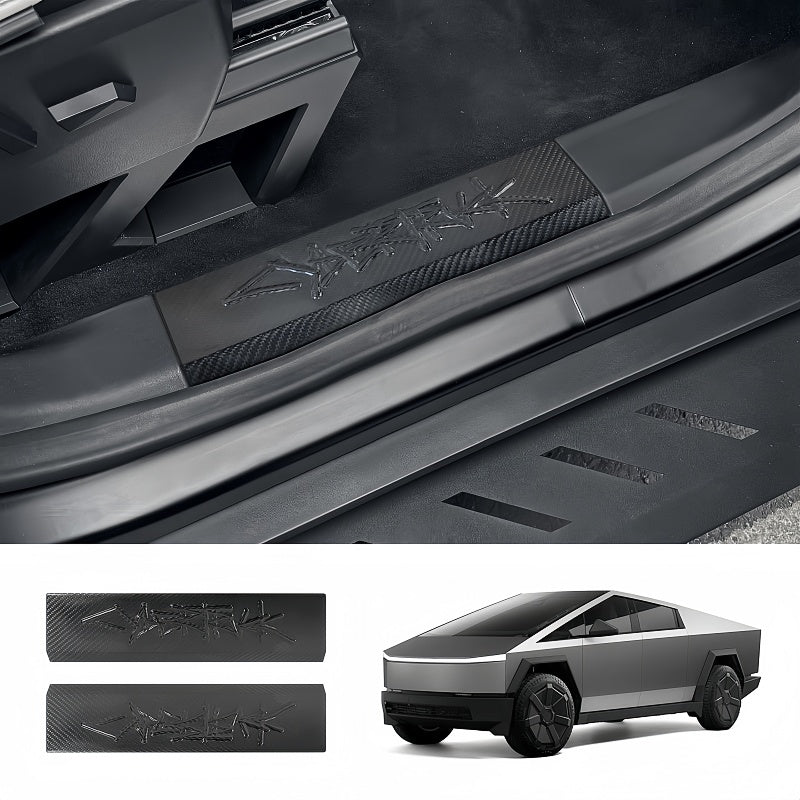 Real Carbon Fiber Door Sill Protection for Tesla Cybertruck Secondary image