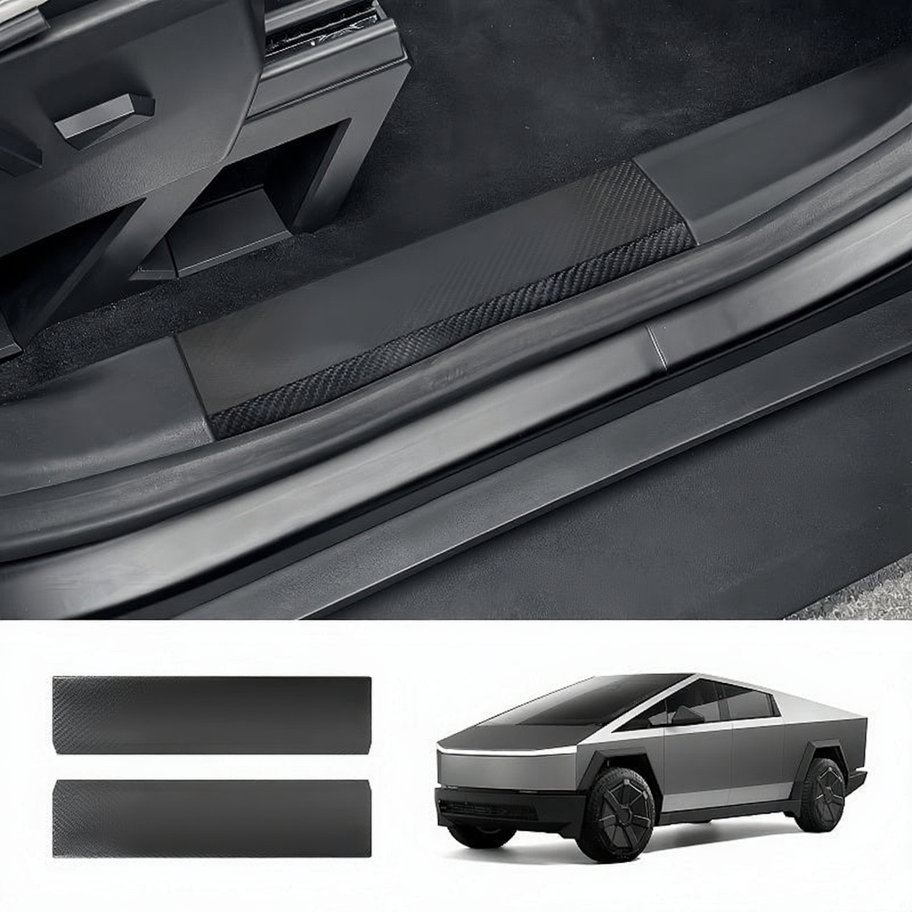 Real Carbon Fiber Door Sill Protection for Tesla Cybertruck