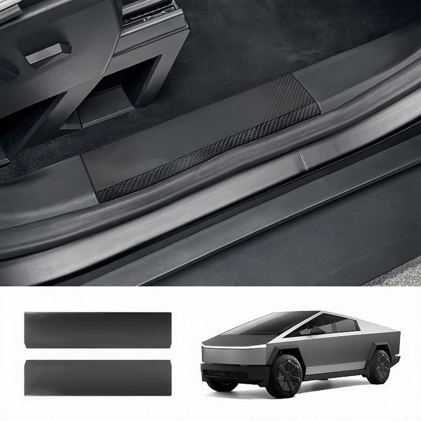 Real Carbon Fiber Door Sill Protection for Tesla Cybertruck
