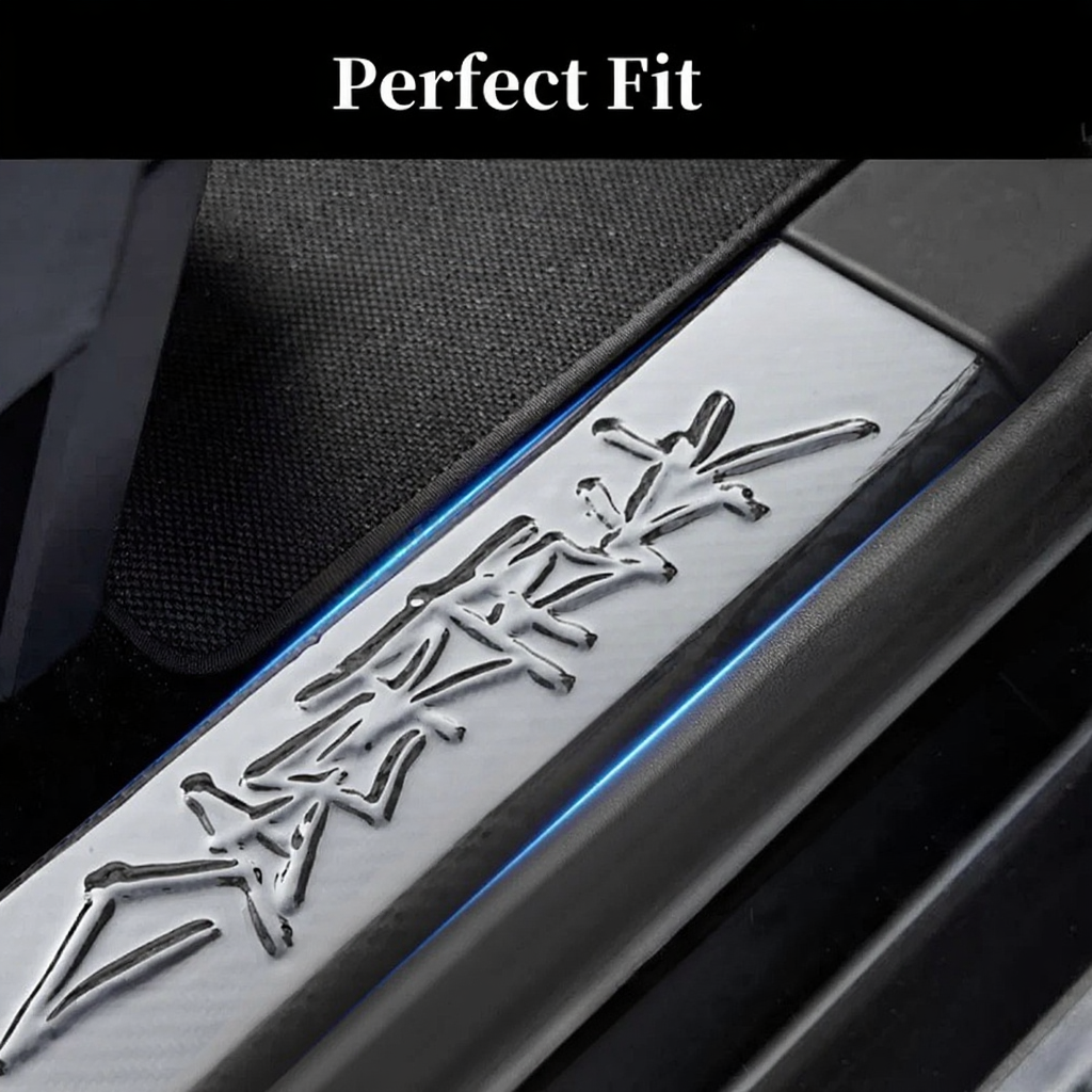 Real Carbon Fiber Door Sill Protection for Tesla Cybertruck