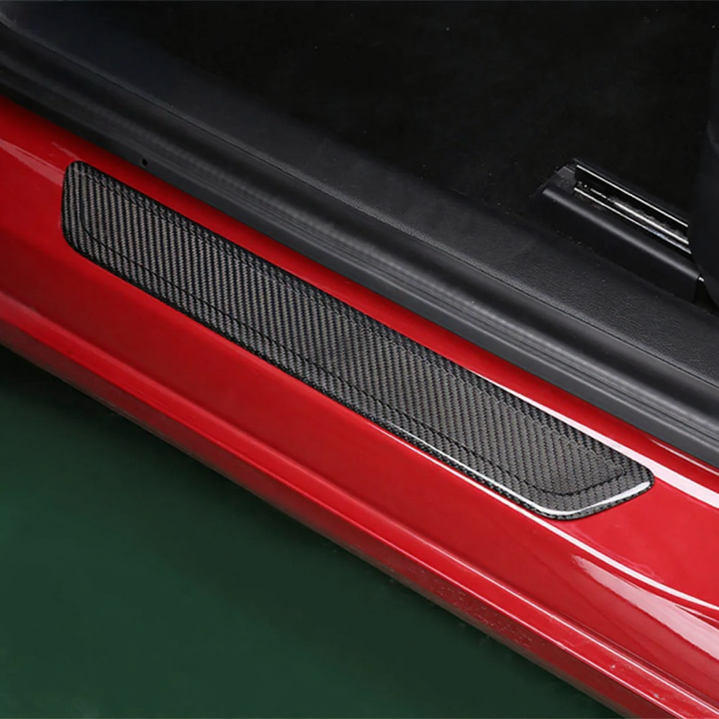 Real Carbon Fiber Door Sill Protector for Tesla Model Y Secondary image