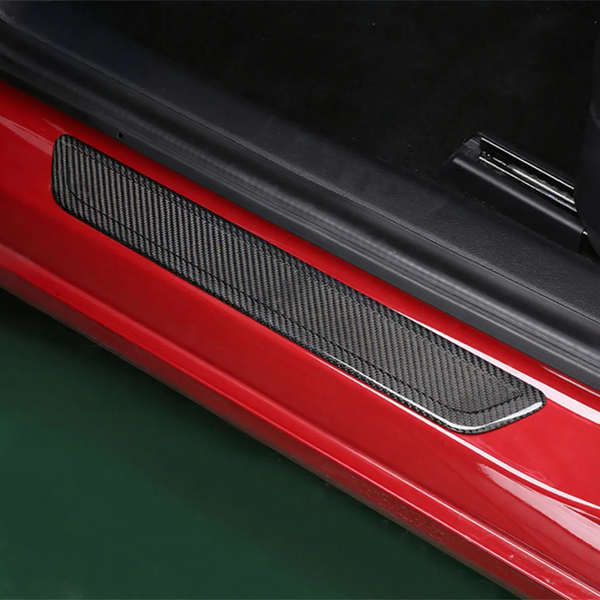 Real Carbon Fiber Door Sill Protector for Tesla Model Y