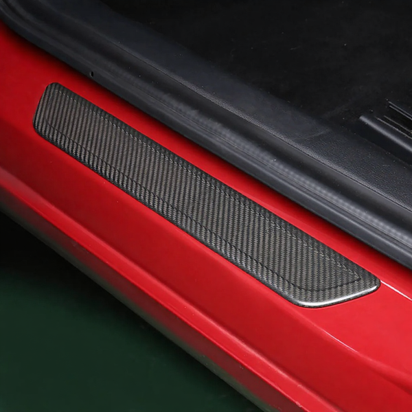 Real Carbon Fiber Door Sill Protector for Tesla Model Y