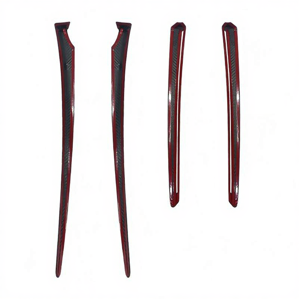 Real Carbon Fiber Front & Rear Door Trim Covers for Tesla Model Y Juniper