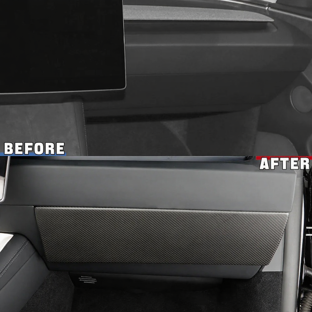 2025+ Real Carbon Fiber Glove Box Cover for Tesla Model Y Juniper