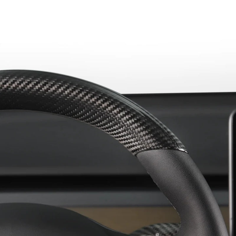 Real Carbon Fiber Steering Wheel Cover for Tesla Model 3/Y