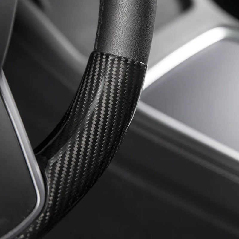 Real Carbon Fiber Steering Wheel Cover for Tesla Model 3/Y