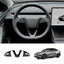 Real Carbon Fiber Steering Wheel Patch for Tesla Model Y Juniper 2025+