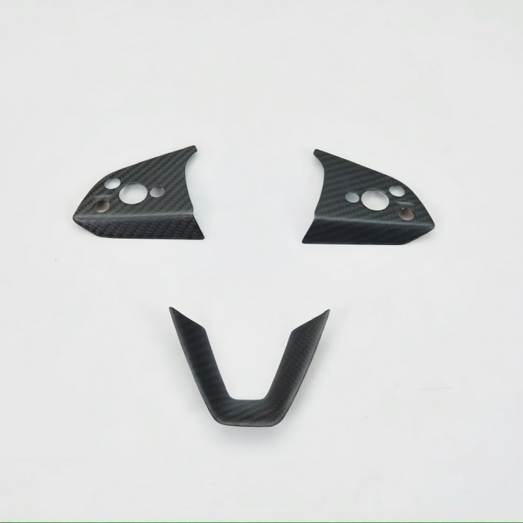 Real Carbon Fiber Steering Wheel Patch for Tesla Model Y Juniper 2025+