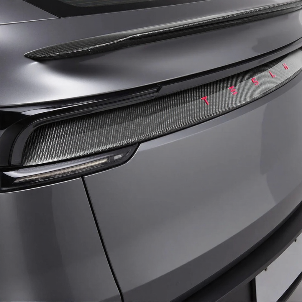 Real Carbon Fiber Tailgate Trim Strip for 2025+Tesla Model Y Juniper