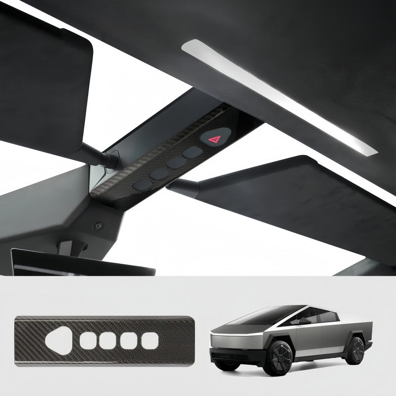 Real Carbon Fiber Tesla Cybertruck Shift Button Console Cover Main image