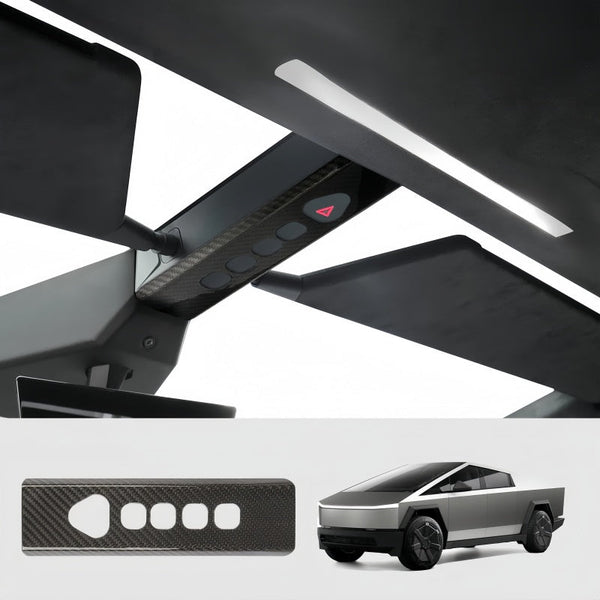 Real Carbon Fiber Tesla Cybertruck Shift Button Console Cover