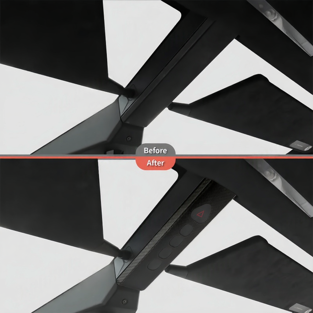 Real Carbon Fiber Tesla Cybertruck Shift Button Console Cover Secondary image